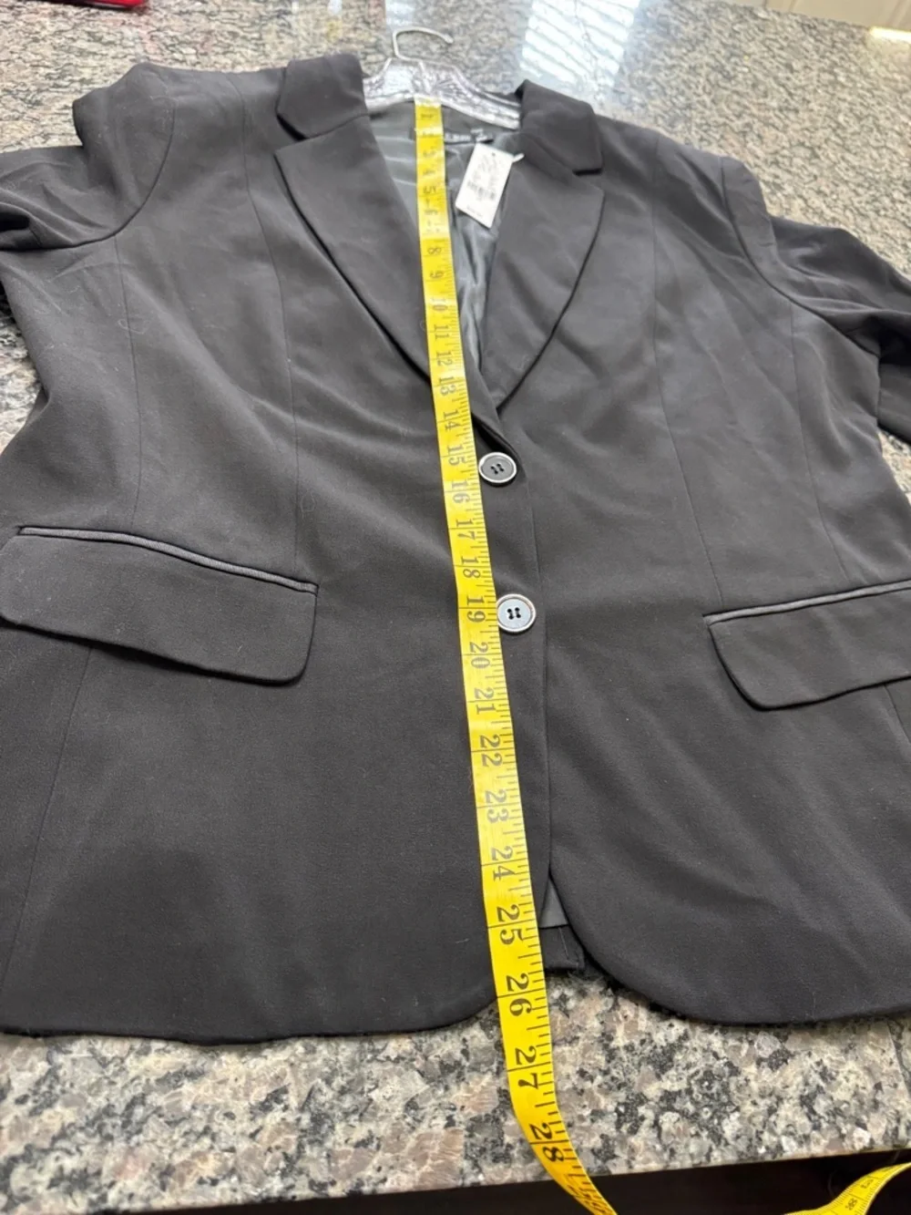 New York & Company Black Two-Button Tailored Blazer NWT 16